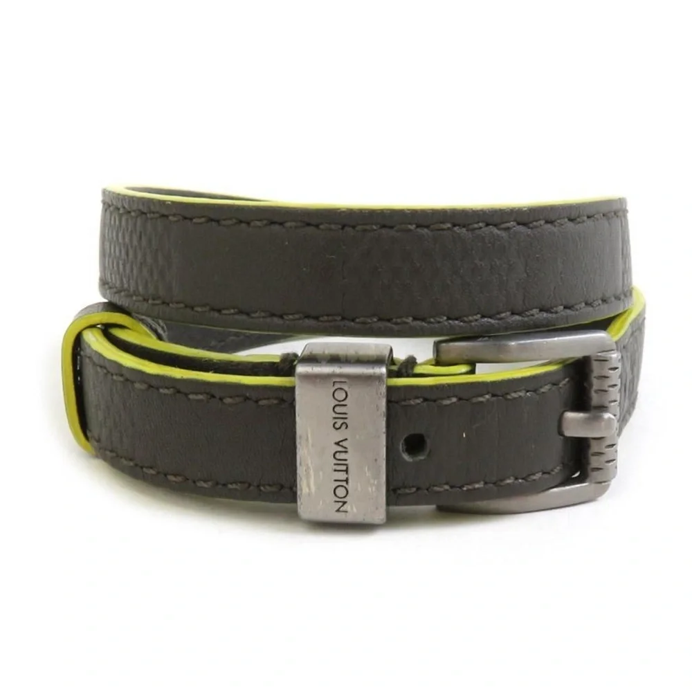 Louis Vuitton Damier Infini Loop It Leather Wrap Bracelet